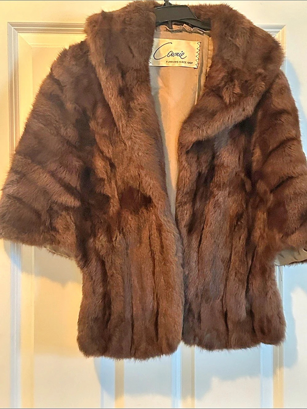 Vintage Cromie Brown Fur Shawl 1940-50